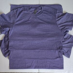 Gildan Softstyle Heather Purple Short Sleeve Tees Set Of 4 Medium